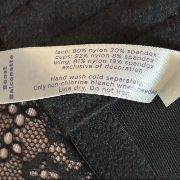 Cacique Seriously Sexy Lace Trimmed Pink and Black Bra - Picture 7 of 9